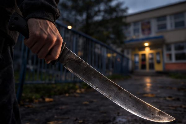 Muž s mačetou u školy v Nezvěsticích čelí obvinění z výtržnictví a vyhrožování