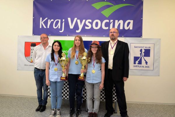 Šachisté ŠK Světlá nad Sázavou vyhráli Česko-slovenskou extraligu družstev žen 2017