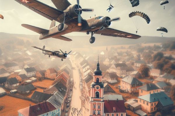 Letecký den v Klatovech - historická letadla a parašutisté 10. května