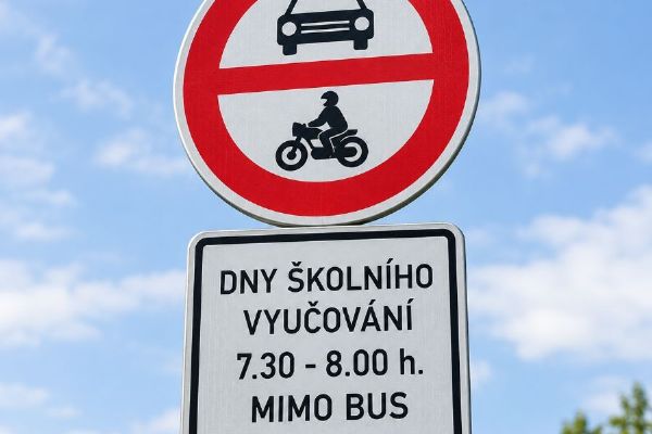 Ráno u škol v Praze se zklidňují ulice, přibývá zákazů vjezdu. Rodiče značky často přehlížejí