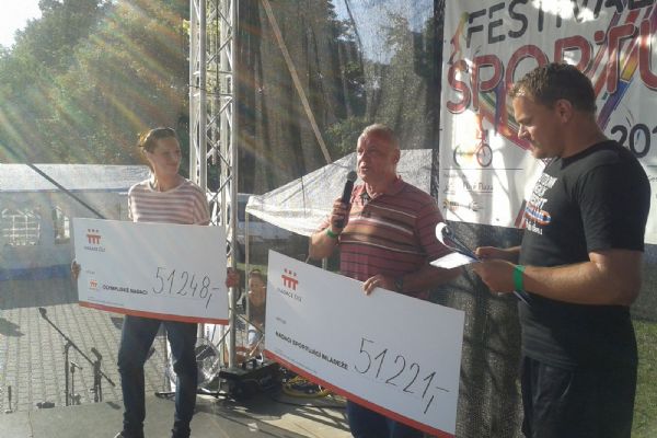 Na Festivalu sportu v Plzni závodil na Oranžovém kole  i Vavřinec Hradilek 