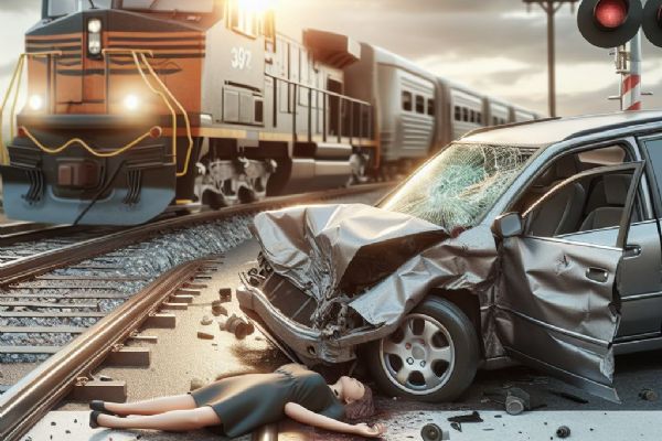 Srážka vlaku s autem: Řidička zemřela, 100 cestujících evakuováno