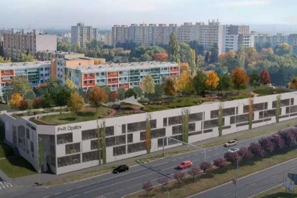 Výstavba P+R u Opatova: 495 míst, nabíječky i kritika opozice