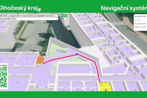 Jihočeský kraj spustil 3D navigaci po budovách krajského úřadu