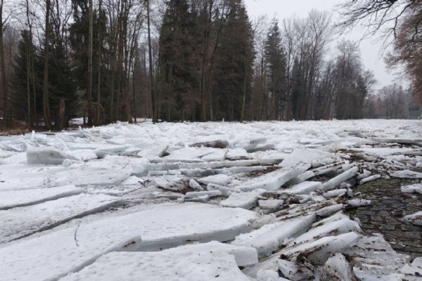 Ledové kry ohrožují Sušici, radnice vyzývá k opatrnosti