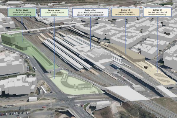 Nad plzeňským nádražím vznikne nový parkovací dům a terminál 