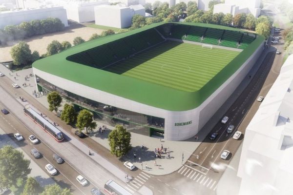 Přestavba stadionu Ďolíček se odkládá, Bohemians stále čekají na povolení pro novou jižní tribunu