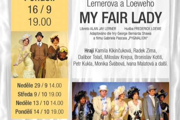 Divadlo PLUTO vstoupí 16. září do své 21. sezóny legendárním muzikálem My Fair Lady