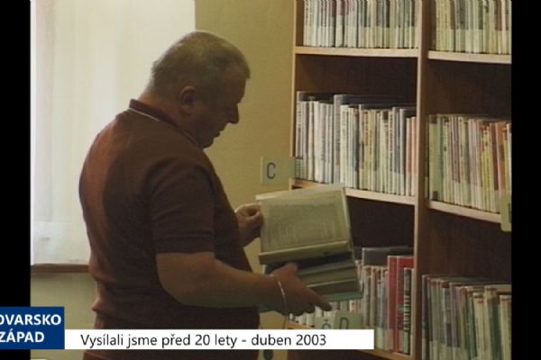 2003 – Sokolov: Knihovna nabídne rozvoz knih pro postižené a seniory (TV Západ)