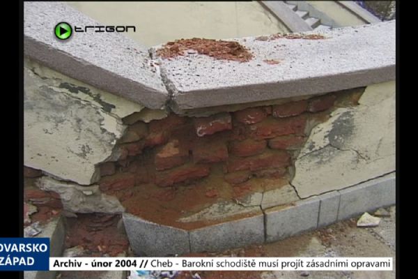 2004 – Cheb: Barokní schodiště musí projít zásadními opravami (TV Západ)