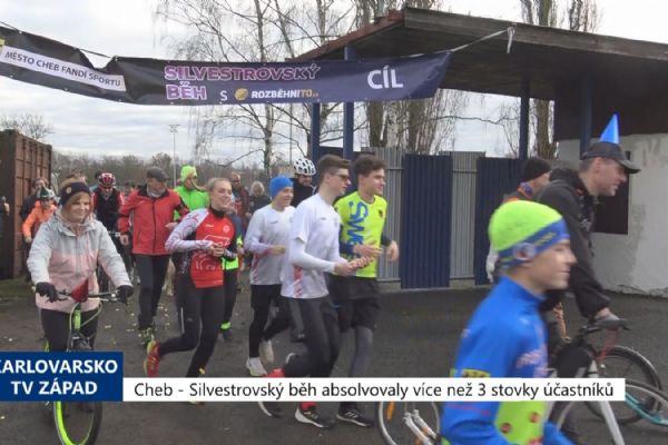 Cheb: Silvestrovský běh absolvovaly více než tři stovky účastníků (TV Západ)
