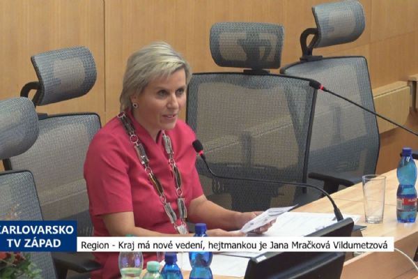 Region: Kraj má nové vedení, hejtmankou je Jana Mračková Vildumetzová (TV Západ) Region: Kraj má nové vedení, hejtmankou je Jana Mračková Vildumetzová (TV Západ)
