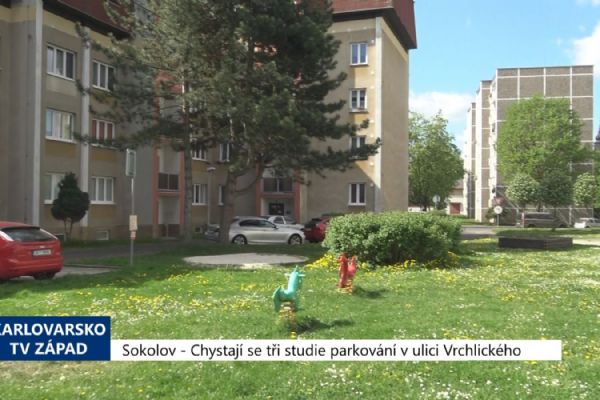 Sokolov: Chystají se tři studie na parkování v ulici Vrchlického (TV Západ)