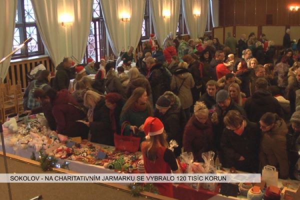 Sokolov: Na charitativním jarmarku se vybralo 120 tisíc korun (TV Západ)