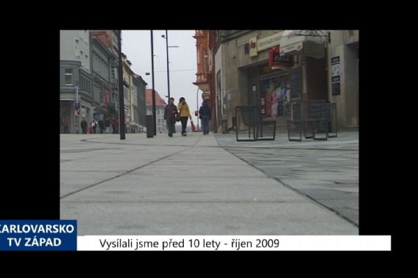 2009 – Cheb: Povrch pěší zóny se bude čistit podle manuálu (3877) (TV Západ)		