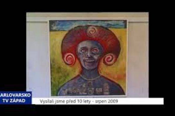 2009 - Cheb: Výstava Jana Wolfa v Křížové chodbě (3805) (TV Západ)
