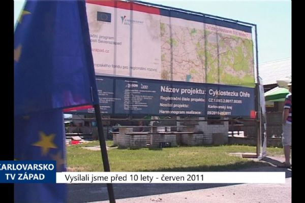 2011 – Region: Předány tři úseky krajské cyklostezky (4388) (TV Západ)