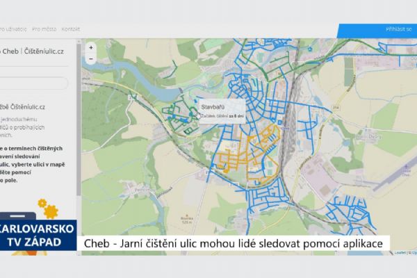 Cheb: Jarní čištění ulic mohou lidé sledovat pomocí aplikace (TV Západ)