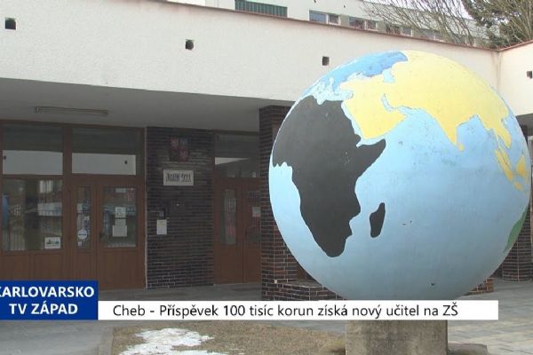 Cheb: Příspěvek 100 tisíc korun získá nový učitel na ZŠ (TV Západ)