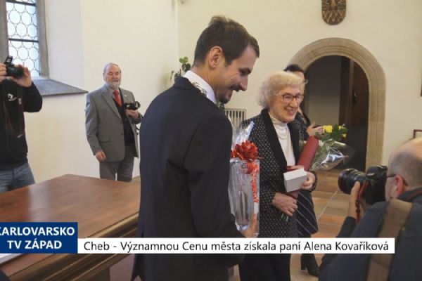 Cheb: Významnou Cenu města získala paní Alena Kovaříková (TV Západ)