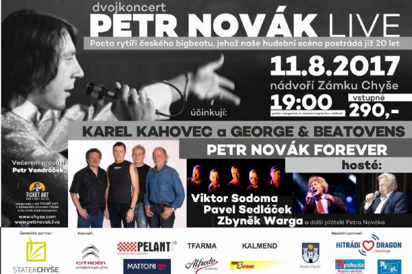 Chyše: Zámek a zámecký pivovar zve na dvojkoncert Petr Novák Live