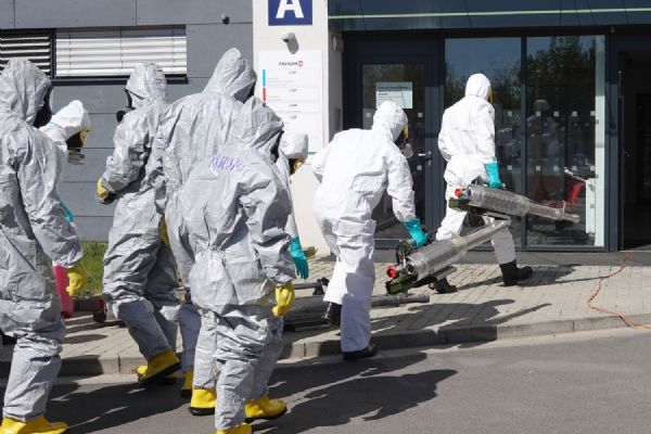 Hasiči provedli desinfekci části chebské nemocnice