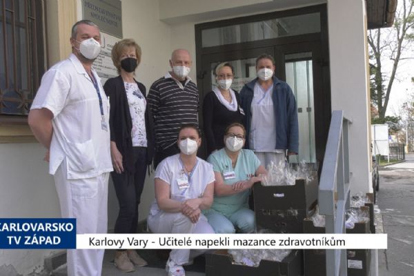 Karlovy Vary: Učitelé napekli mazance zdravotníkům (TV Západ)