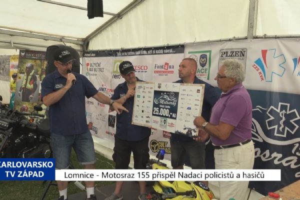 Lomnice: Motosraz 155 přispěl Nadaci policistů a hasičů (TV Západ)