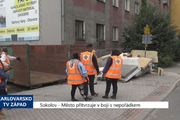 Sokolov: Město přitvrzuje v boji s nepořádkem (TV Západ)