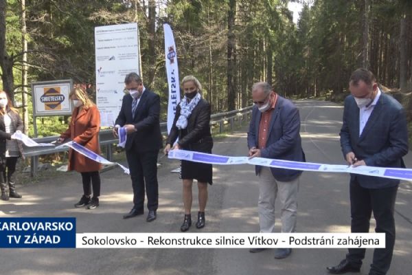 Sokolovsko: Rekonstrukce silnice Vítkov - Podstrání zahájena (TV Západ)