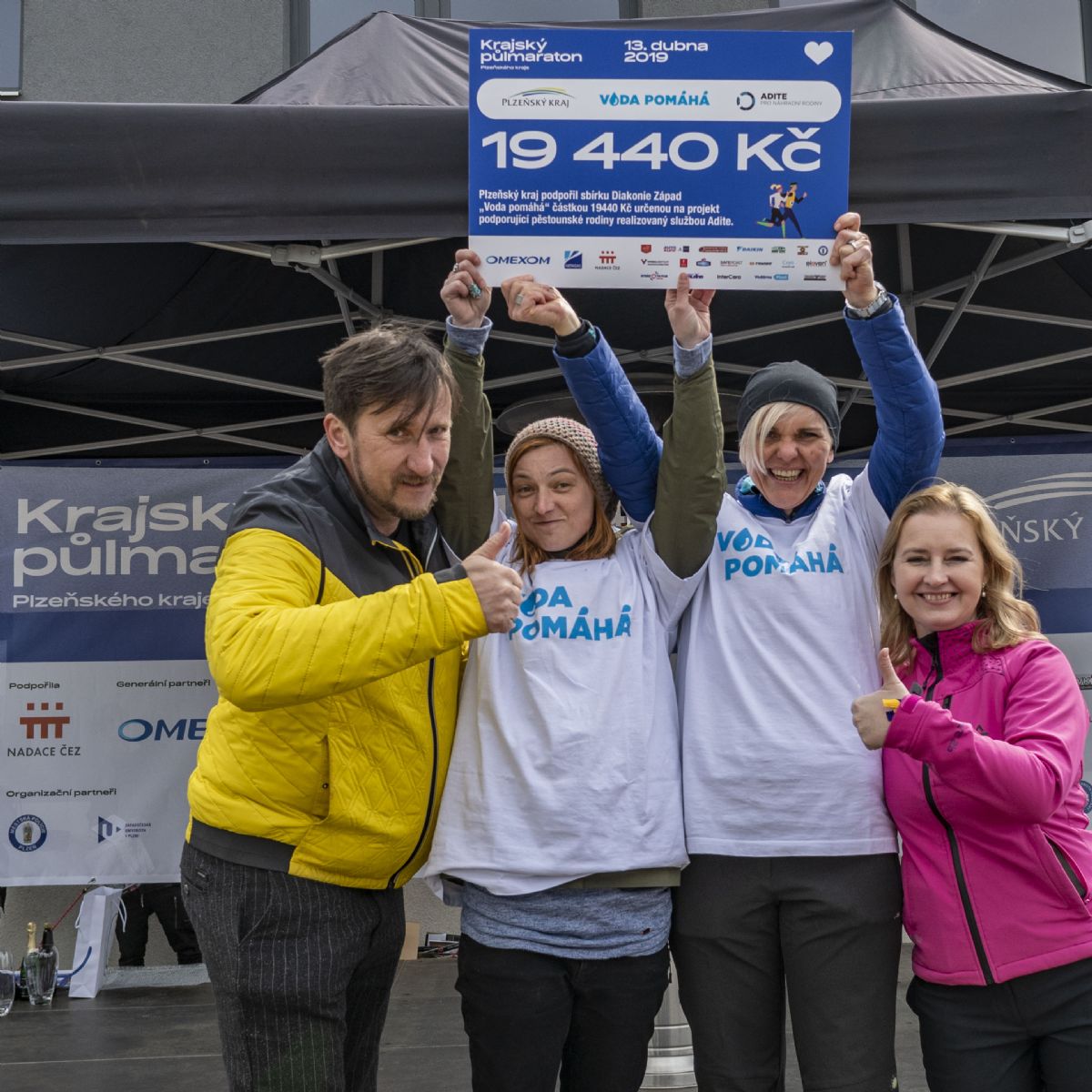 Krajský půlmaraton podpořil projekt Voda pomáhá i přes zrušení závodu