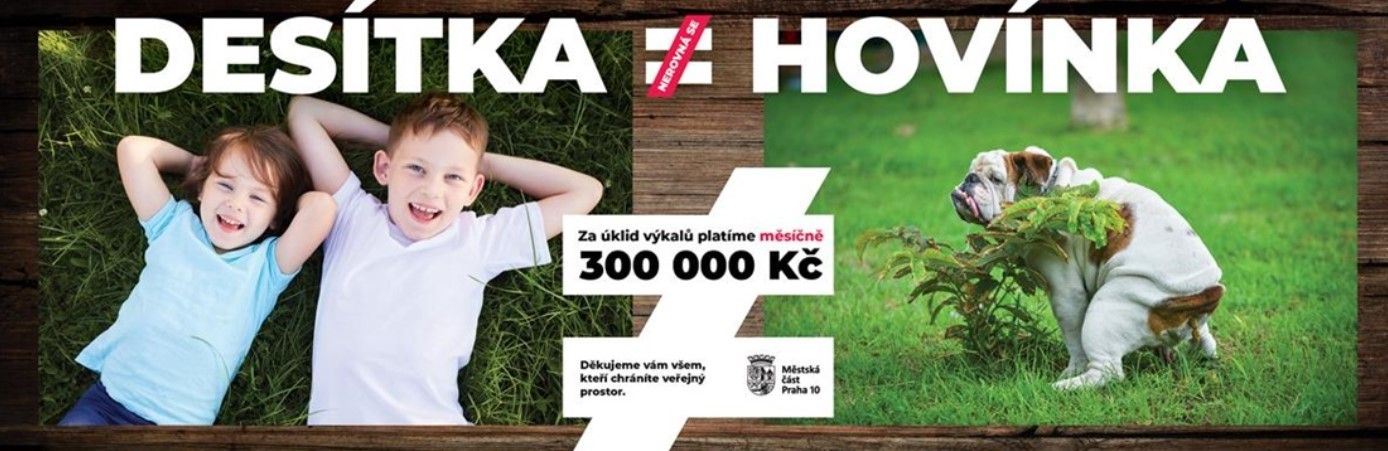 Desítka nerovná se hovínka! K ještě čistšímu veřejnému prostoru v Praze 10 pomůže i interaktivní kampaň