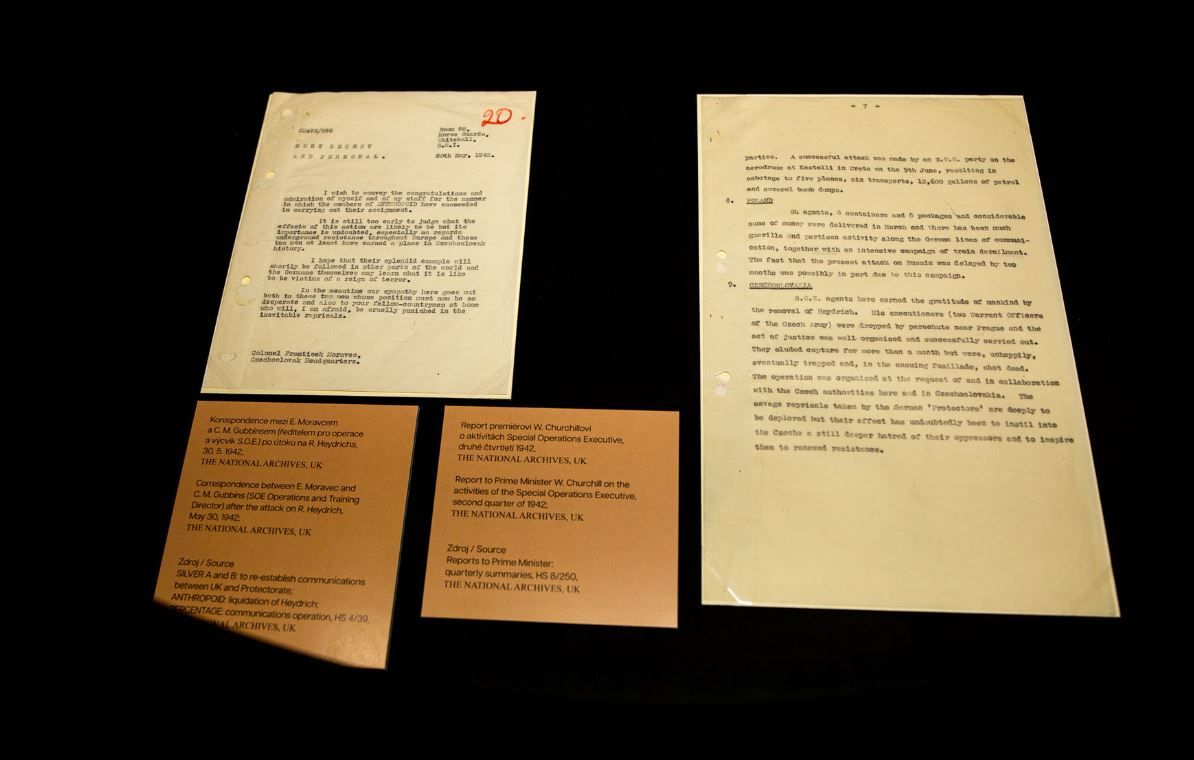 Do Národního muzea dorazily dva unikátní dokumenty z Velké Británie související s atentátem na Reinharda Heydricha