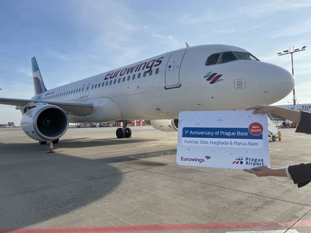 Eurowings slaví první výročí své základny v Praze