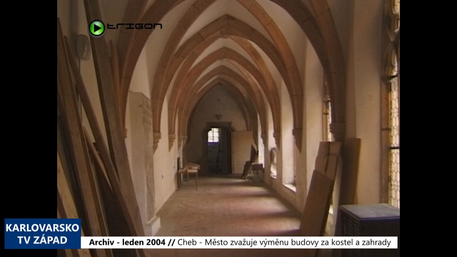 2004 – Cheb: Město zvažuje výměnu budovy za kostel a zahrady (TV Západ)