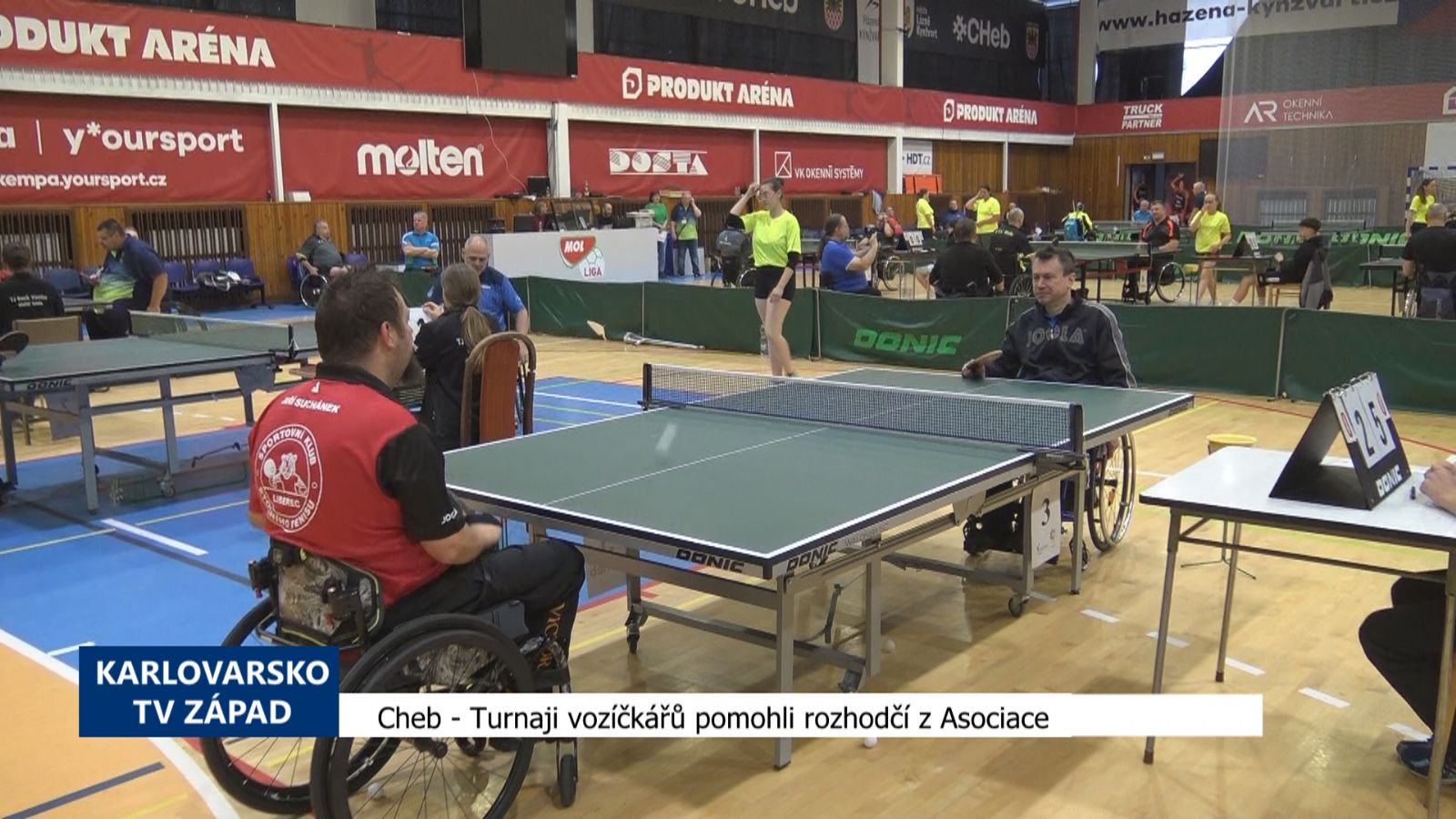 Cheb: Turnaji vozíčkářů pomohli rozhodčí z Asociace (TV Západ)