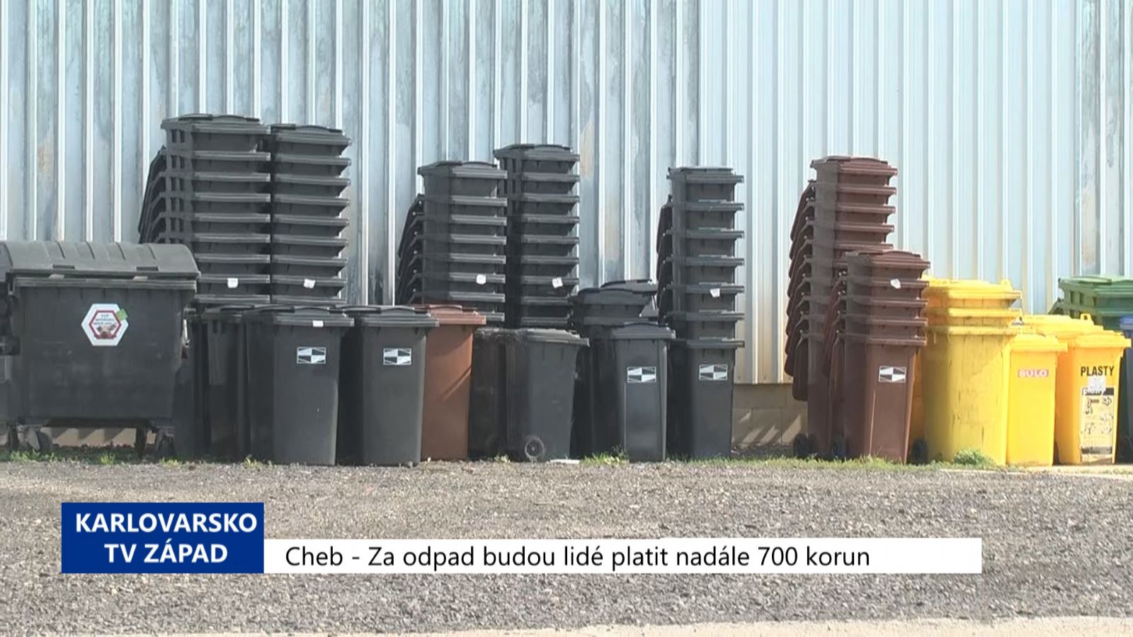 Cheb: Za odpad budou lidé platit nadále 700 korun ročně (TV Západ)