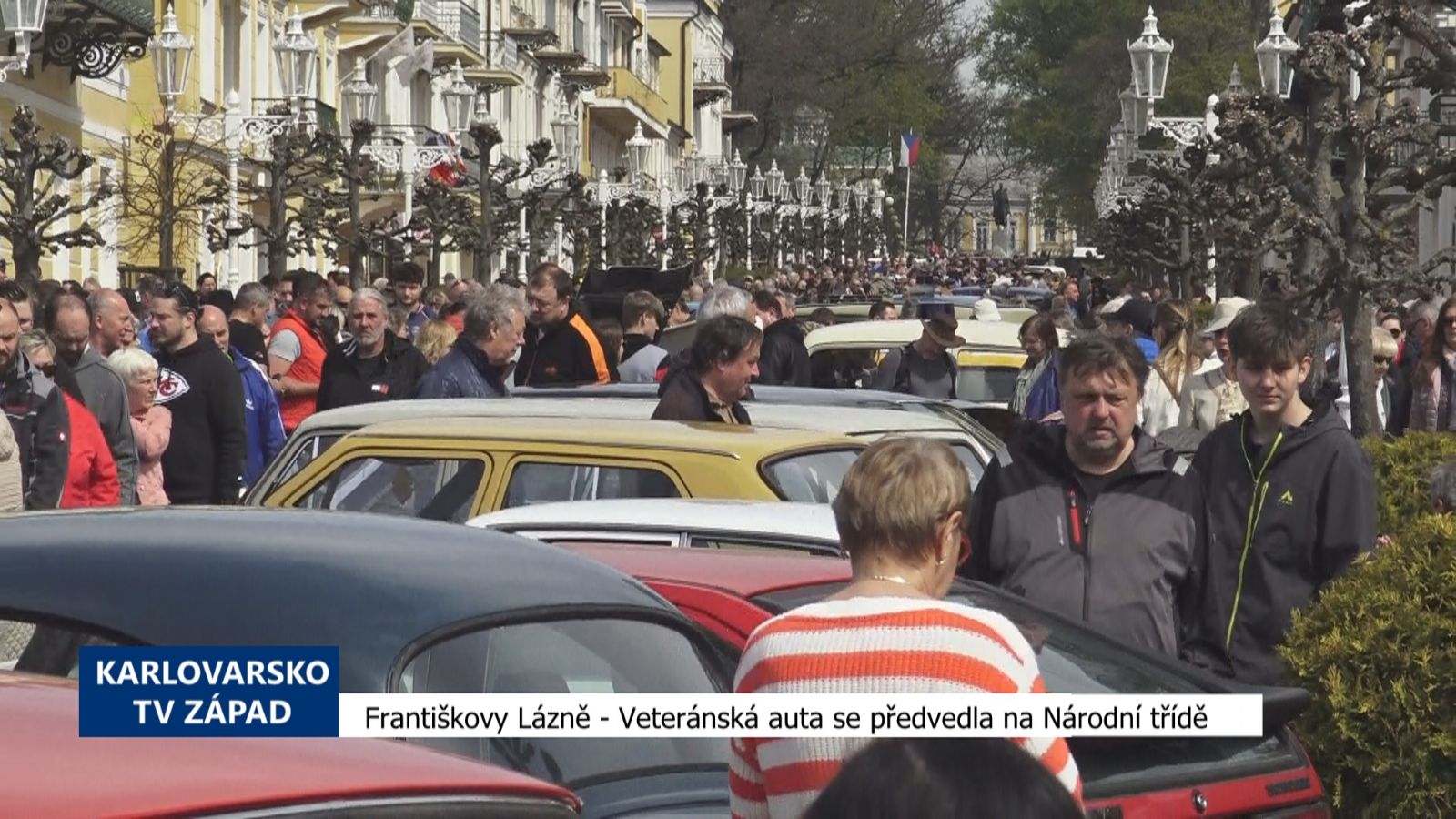 Františkovy Lázně: Veteránská auta se předvedla na Národní třídě (TV Západ)