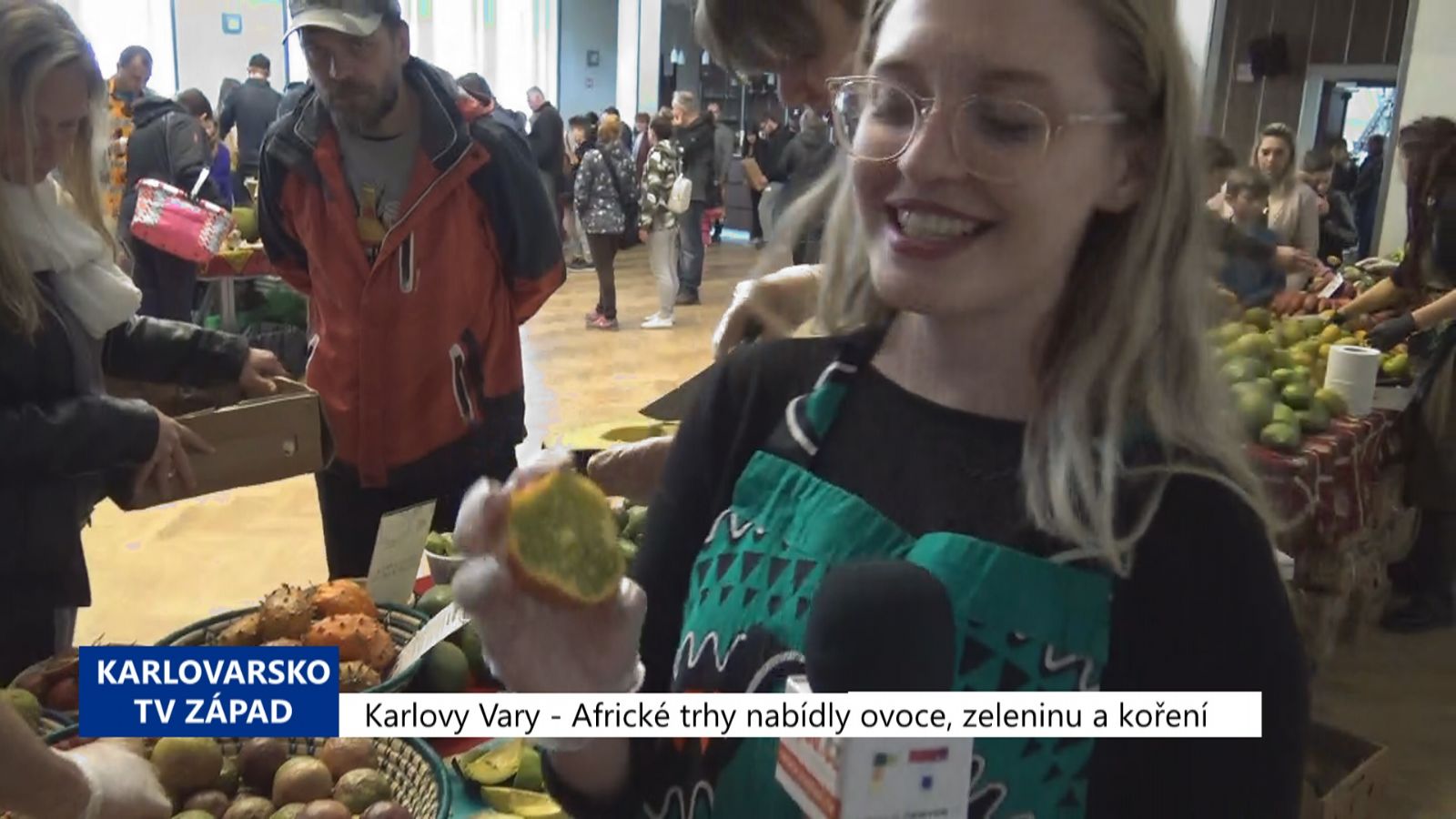 Karlovy Vary: Africké trhy nabídly ovoce, zeleninu a koření (TV Západ)