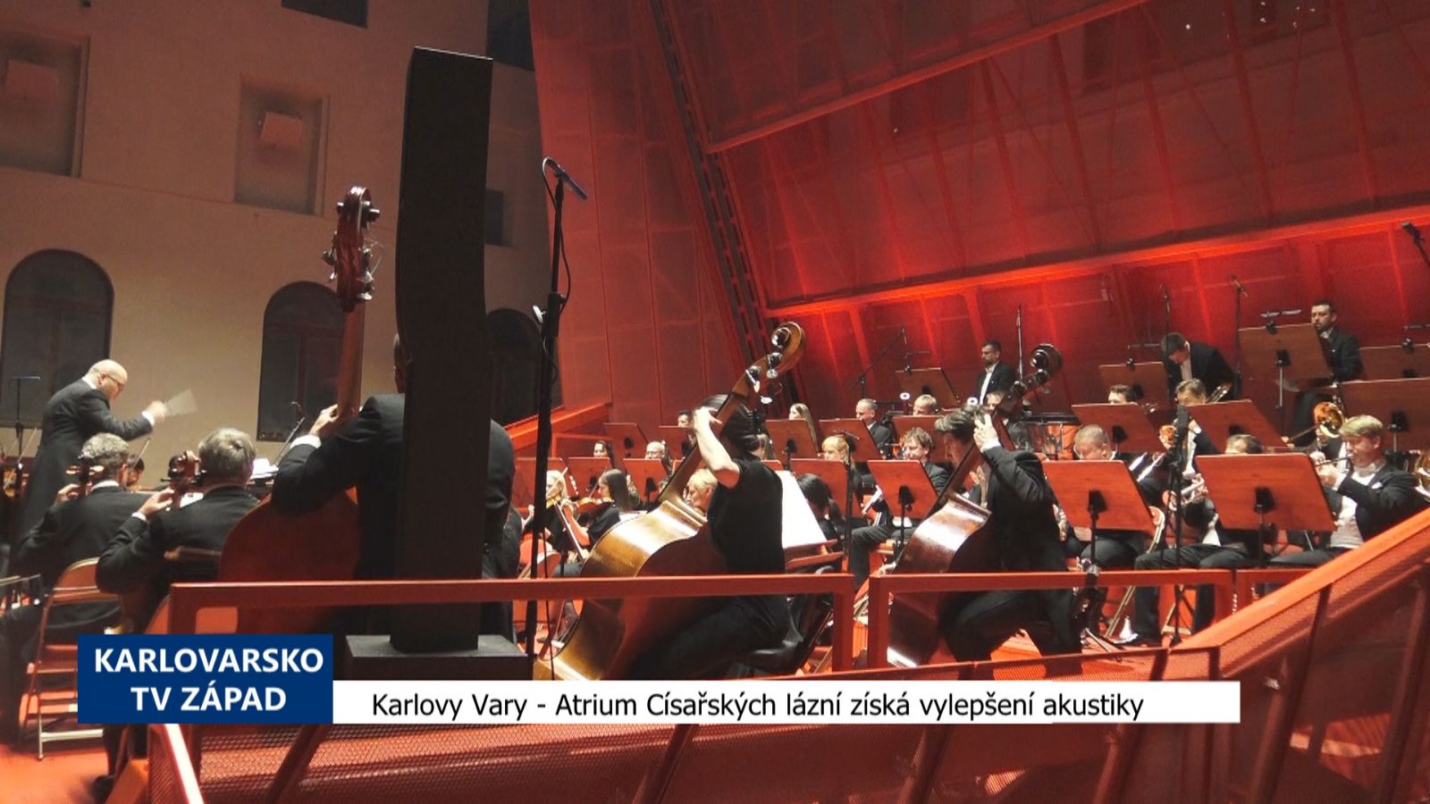 Karlovy Vary: Atrium Císařských lázní získá vylepšení akustiky (TV Západ)