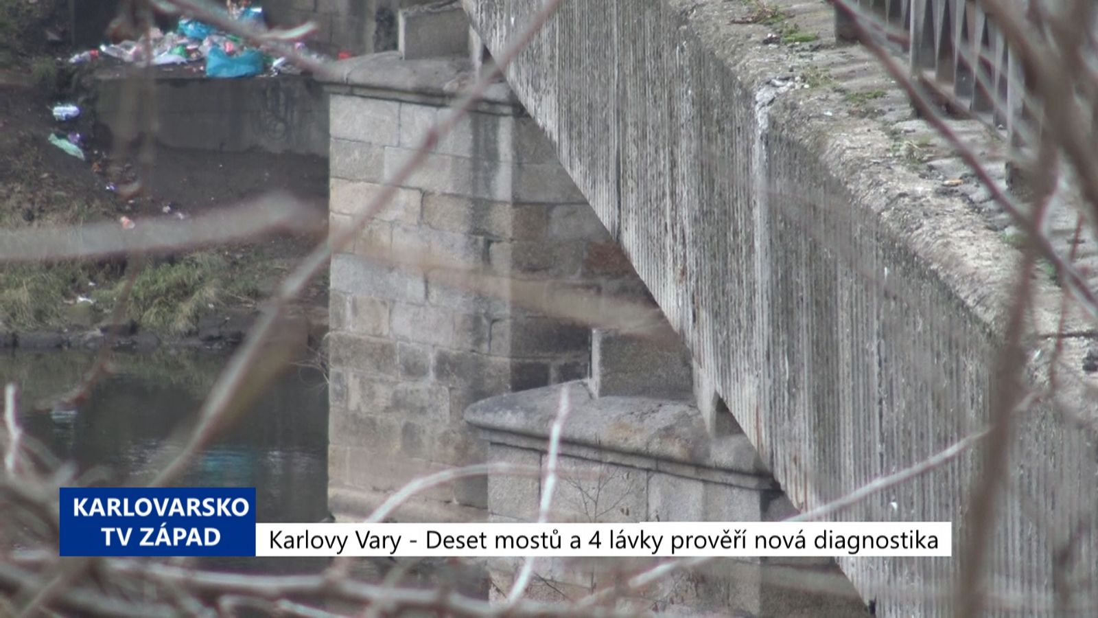 Karlovy Vary: Deset mostů a 4 lávky prověří podrobná diagnostika (TV Západ)