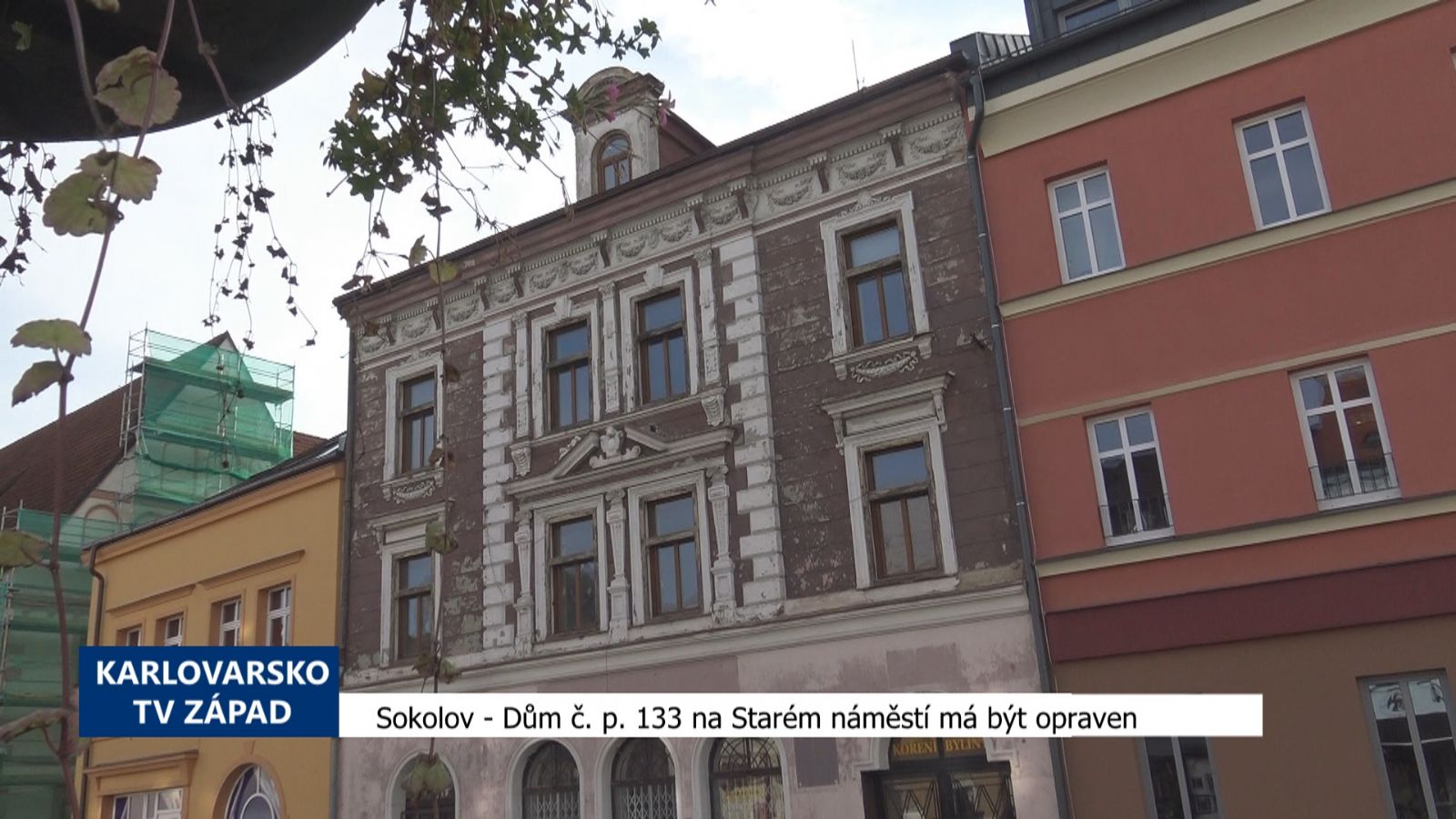 Sokolov: Dům č.p.133 na Starém náměstí má být opraven (TV Západ)