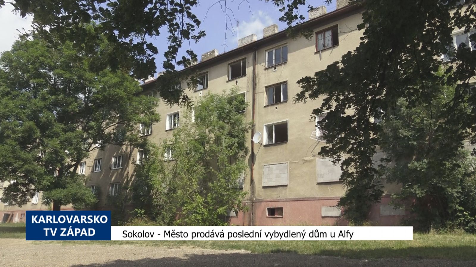 Sokolov: Město prodává poslední vybydlený dům u Alfy (TV Západ)