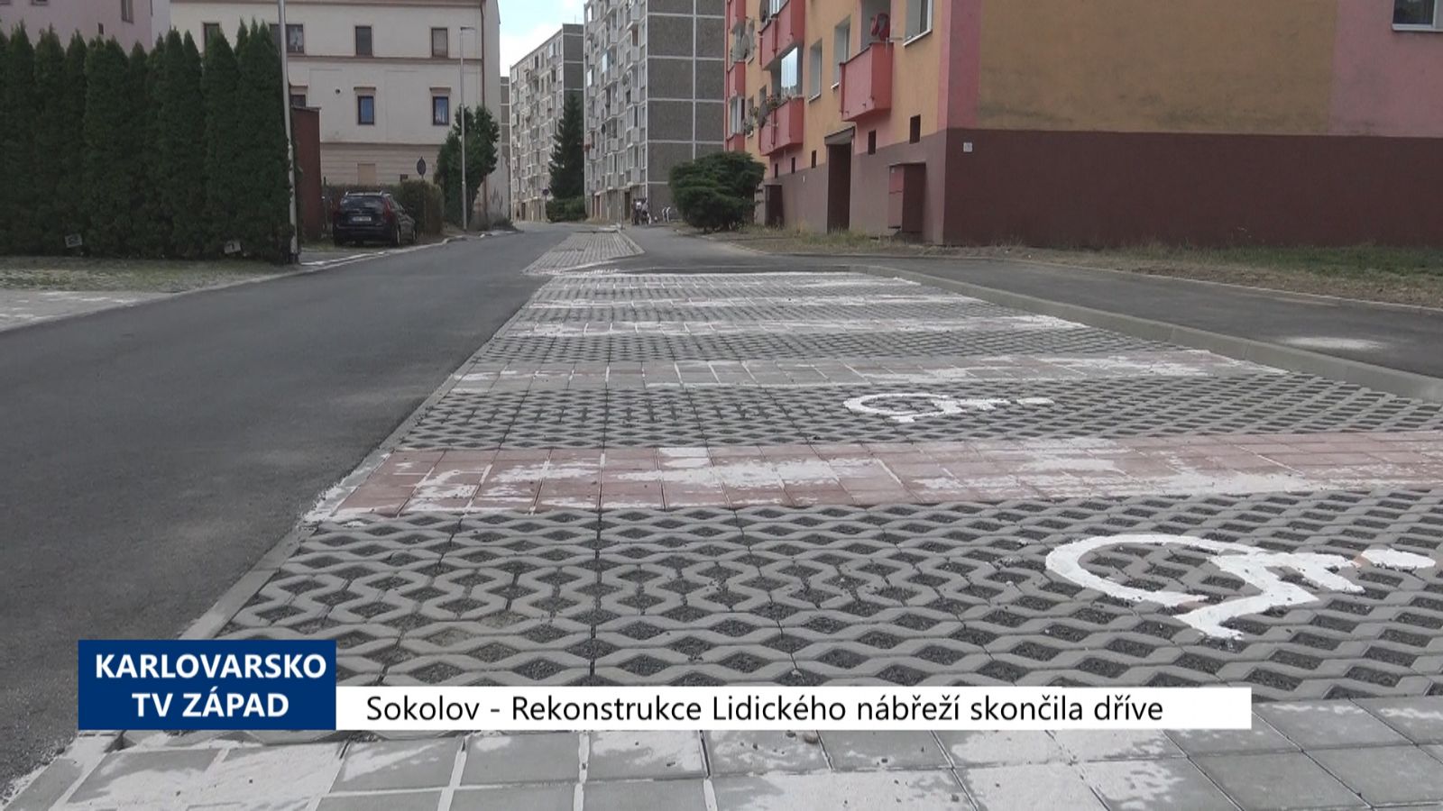 Sokolov: Rekonstrukce Lidického nábřeží skončila dříve (TV Západ)