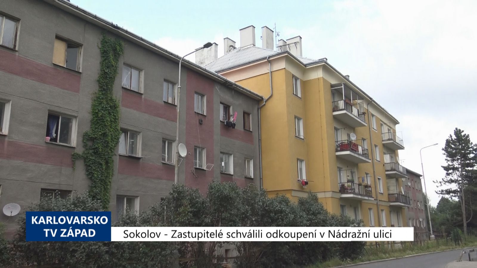 Sokolov: Zastupitelé schválili odkoupení domů v Nádražní ulici (TV Západ)