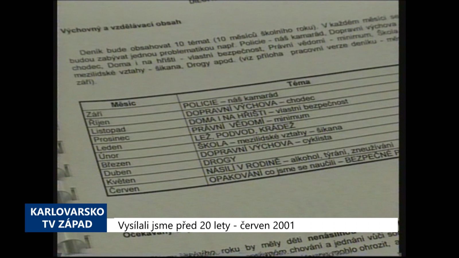2001 – Sokolov: Preventisté získali dotaci na sedm projektů (TV Západ)