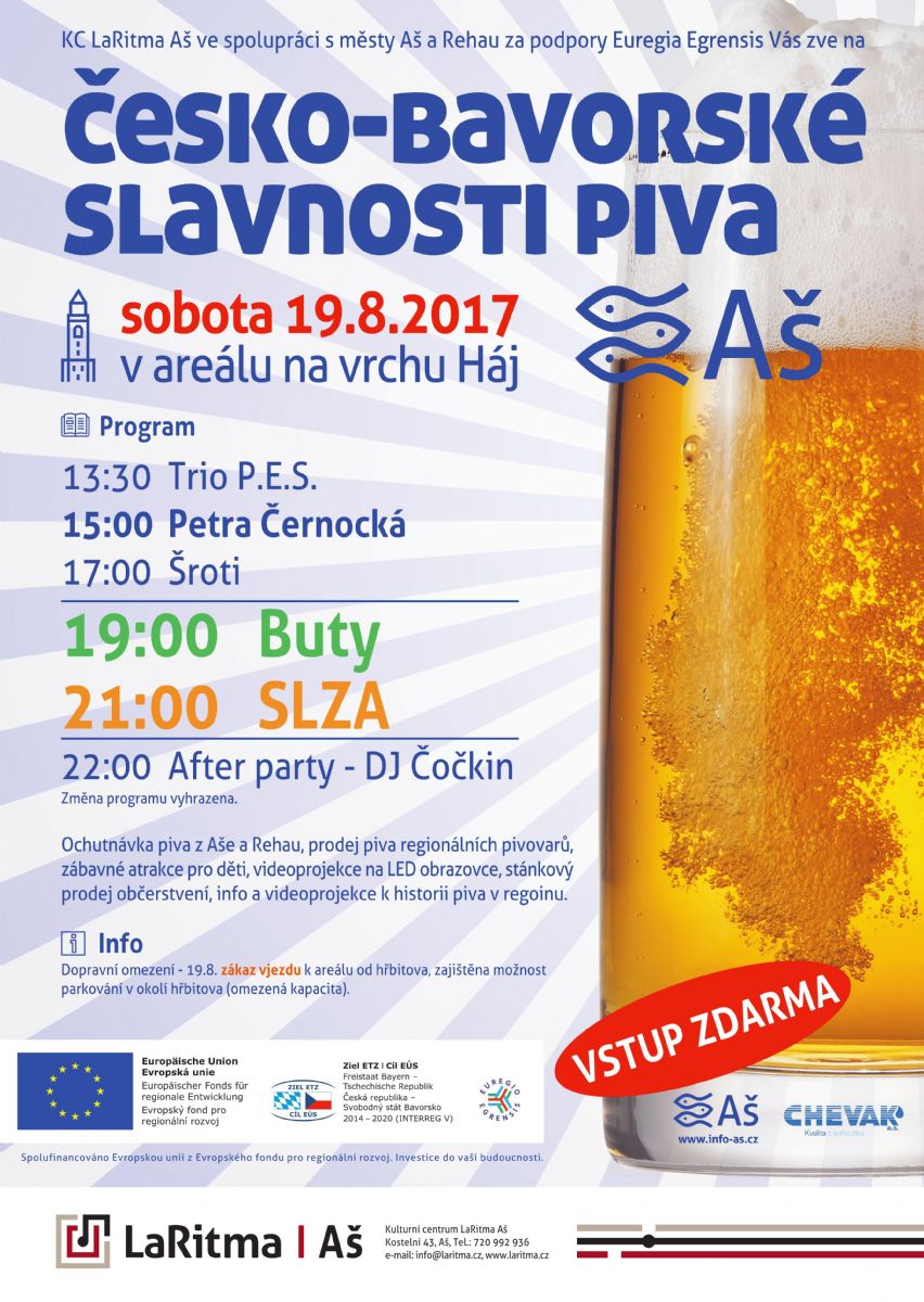 Aš: V sobotu se konají Česko-bavorské slavnosti piva