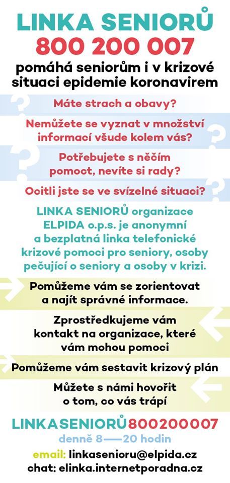 Byla zřízena Linka seniorů