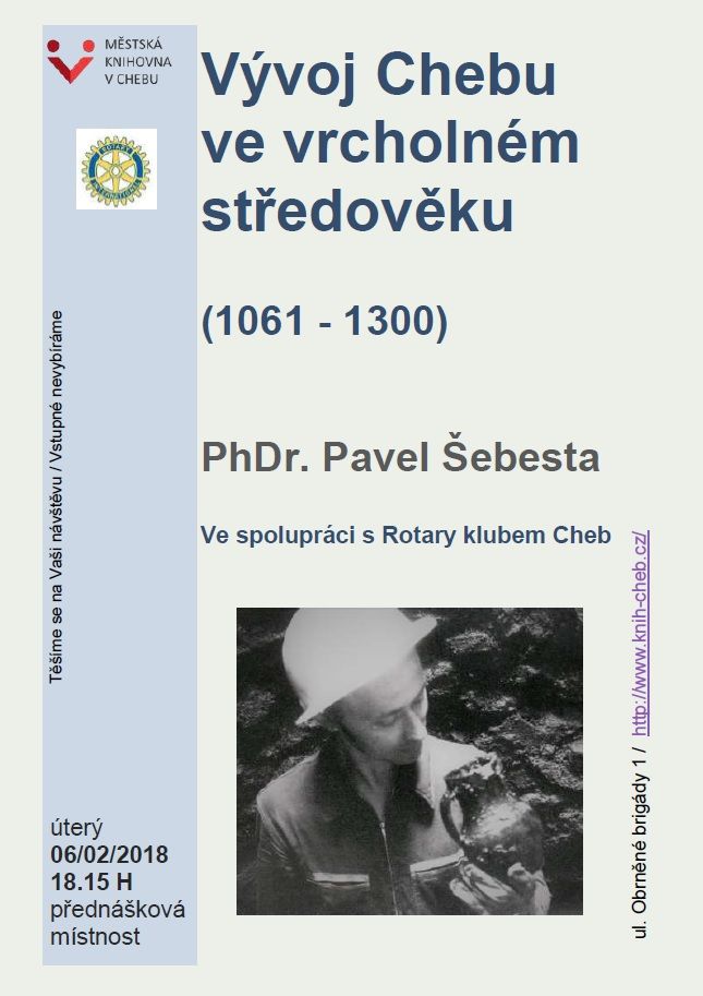 Cheb: Knihovna zve na přednášku PhDr. Pavla Šebesty
