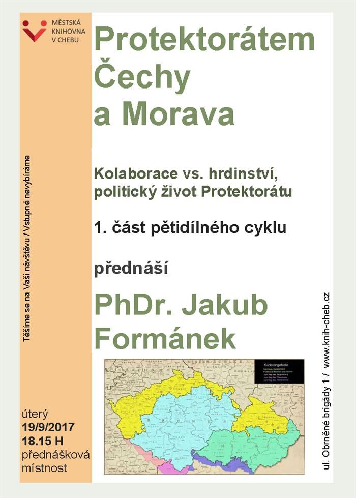 Cheb: Knihovna zve na přednášku Protektorátem Čechy a Morava